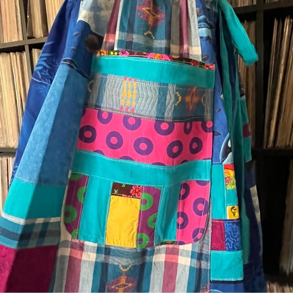 Phish fishman donut ⭕️ patchwork skirt handmade OOAK vintage lot ocean 🩵 90s - Picture 8 of 10